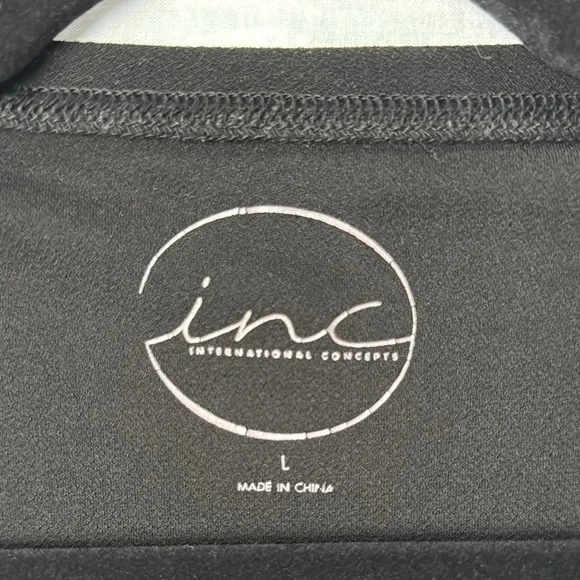 INC International Concepts Black Sleeveless Blouse with Floral Embellishments - Picture 2 of 5